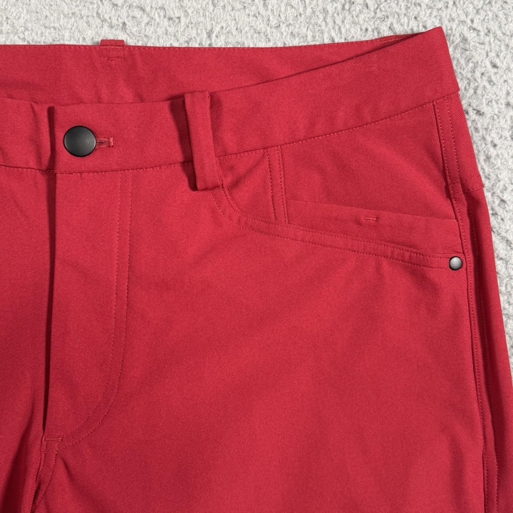 Lululemon Athletica Stretch Khaki Pants Mens 32x30 Red Hiking Travel Outdoor - Picture 4 of 15